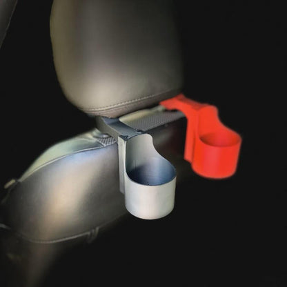 Backseat drink organizer holding a bottle