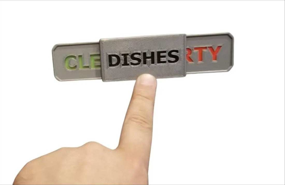 Clean/Dirty Dishwasher Status Sign - Magnetic or Adhesive