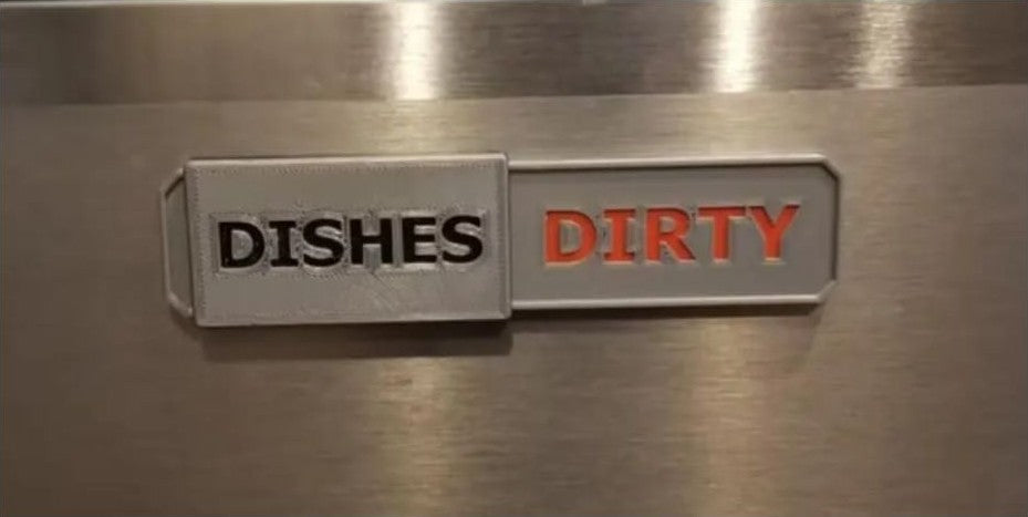 Clean/Dirty Dishwasher Status Sign - Magnetic or Adhesive