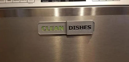 Clean/Dirty Dishwasher Status Sign - Magnetic or Adhesive