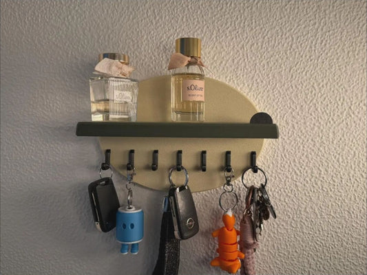 Wall-Mounted Key Holder Shelf - Entryway Organizer