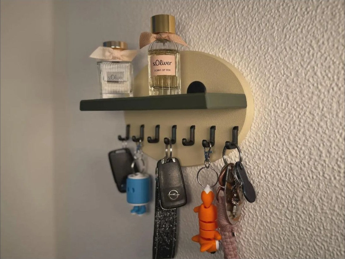 Wall-Mounted Key Holder Shelf - Entryway Organizer