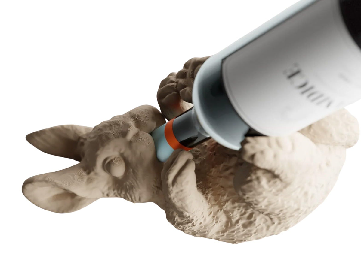 Bunny Wine Bottle Holder - Rabbit Display Stand