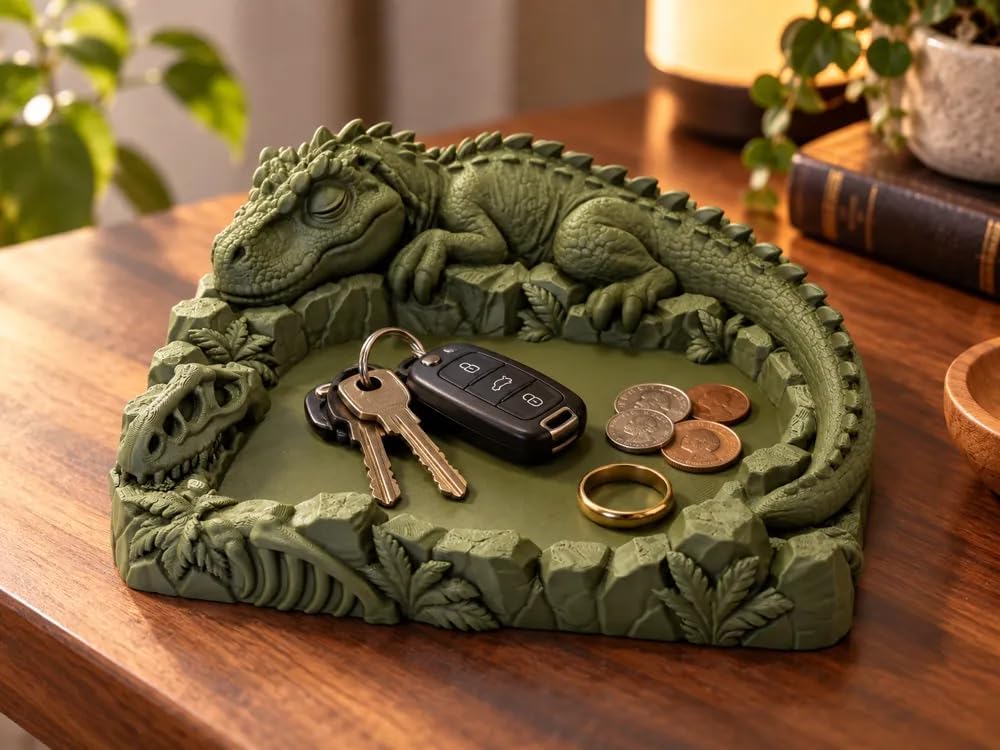 Sleepy Dinosaur Catchall Tray